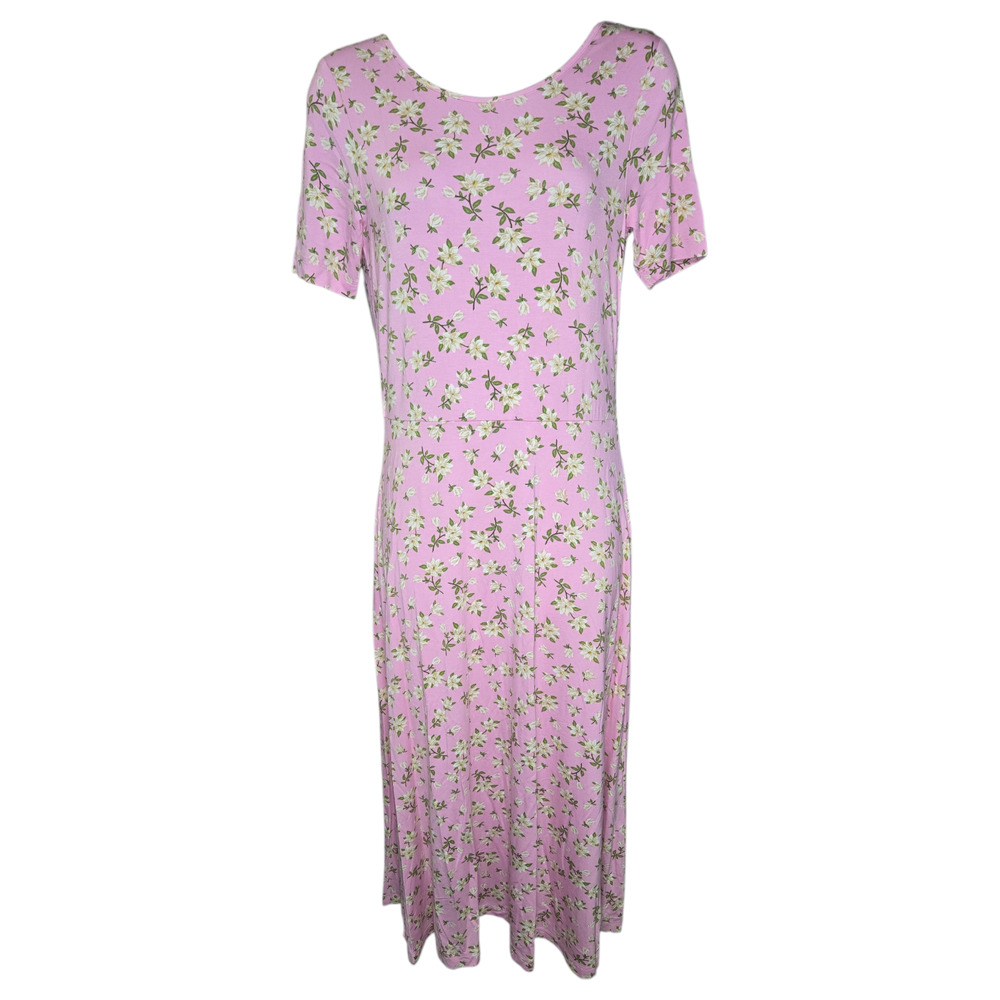 Draper James XS NWT Tammy T-Shirt Dress Magnolia Floral Print Short Sleeve Maxi